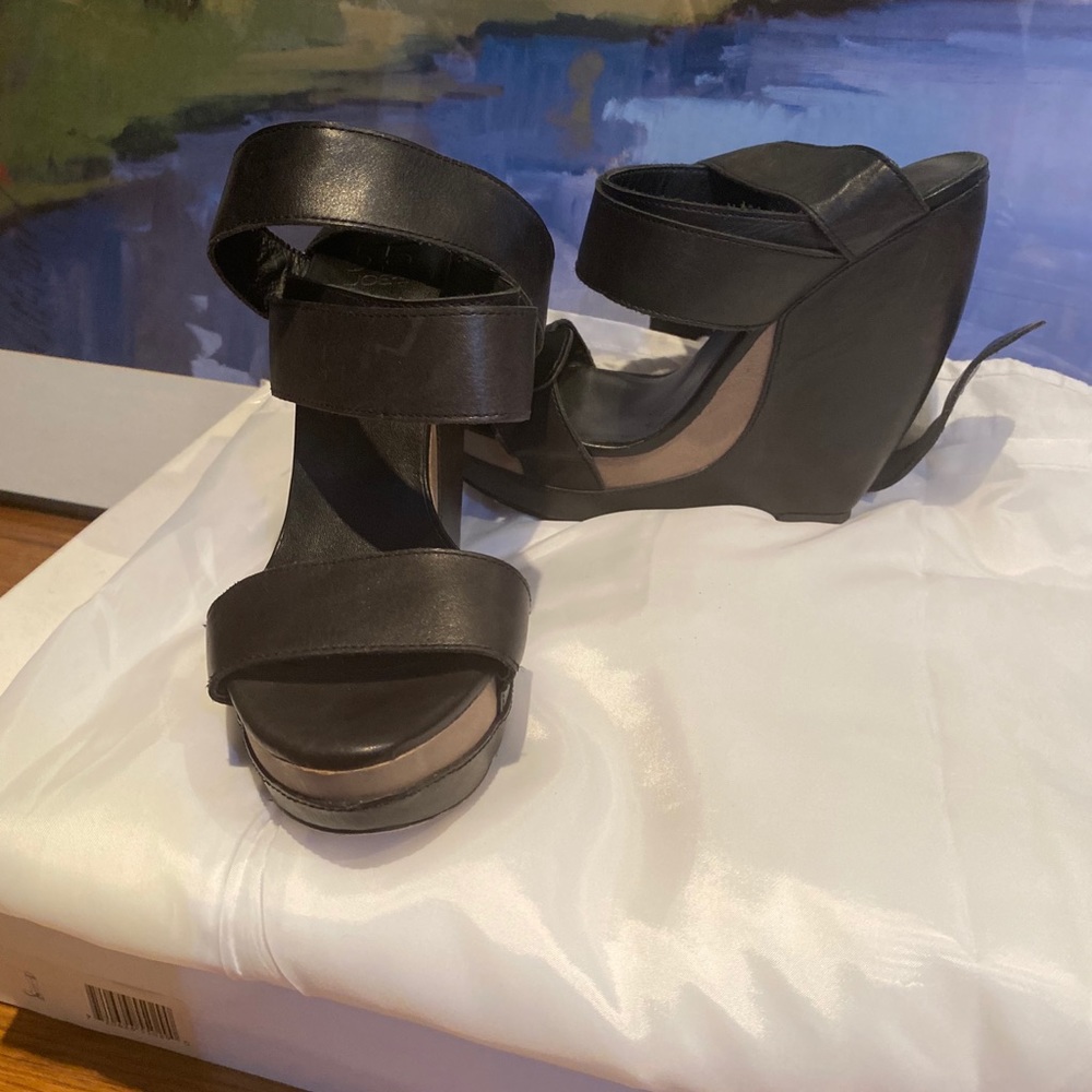 Leather Wedge Sandals